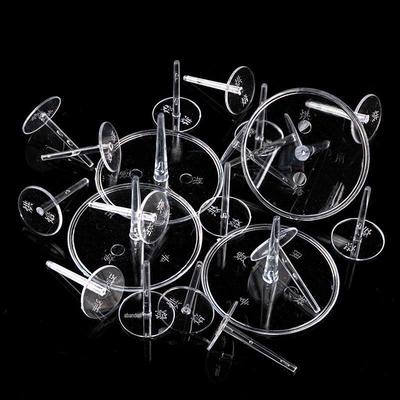 Clear Plastic Figurine Holder Cake Decoration Base