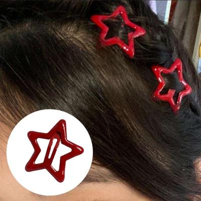 5 pçs estrela grampos de cabelo delicado metal snap clipes para meninas anti-deslizamento headwear festa perfeita presente de ano novo