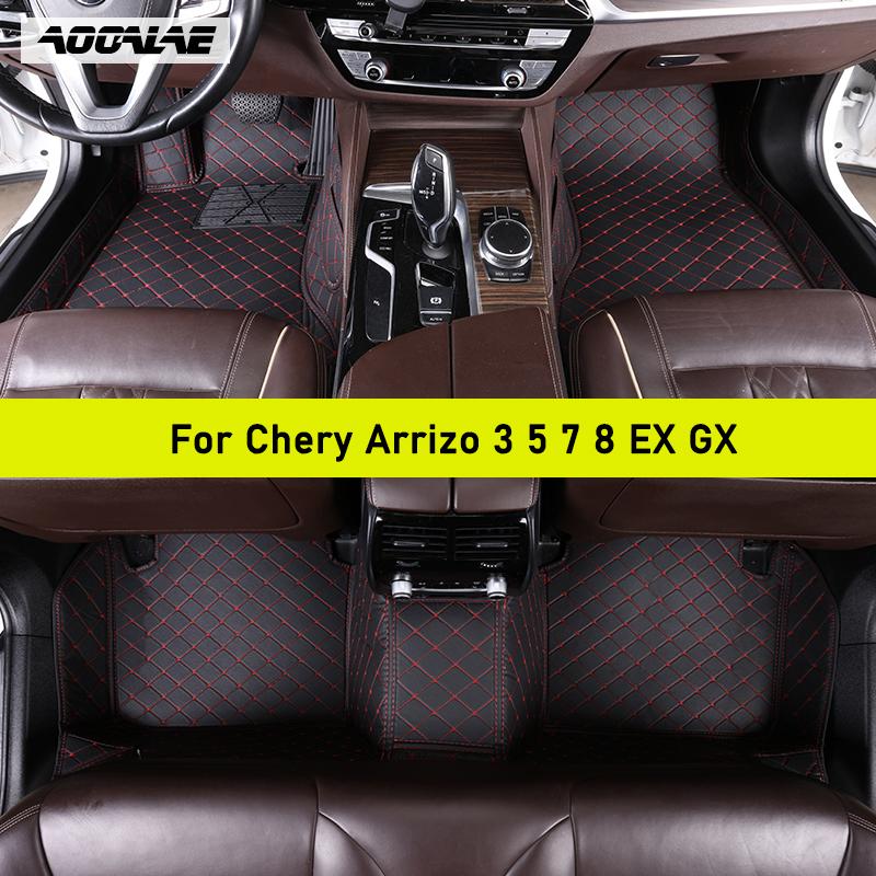 

AOOALE Пользовательские автомобильные коврики для Chery Arrizo 3 5 7 8 EX GX Автоковры Аксессуары для ног Coche Arrizo 3 бежевый
