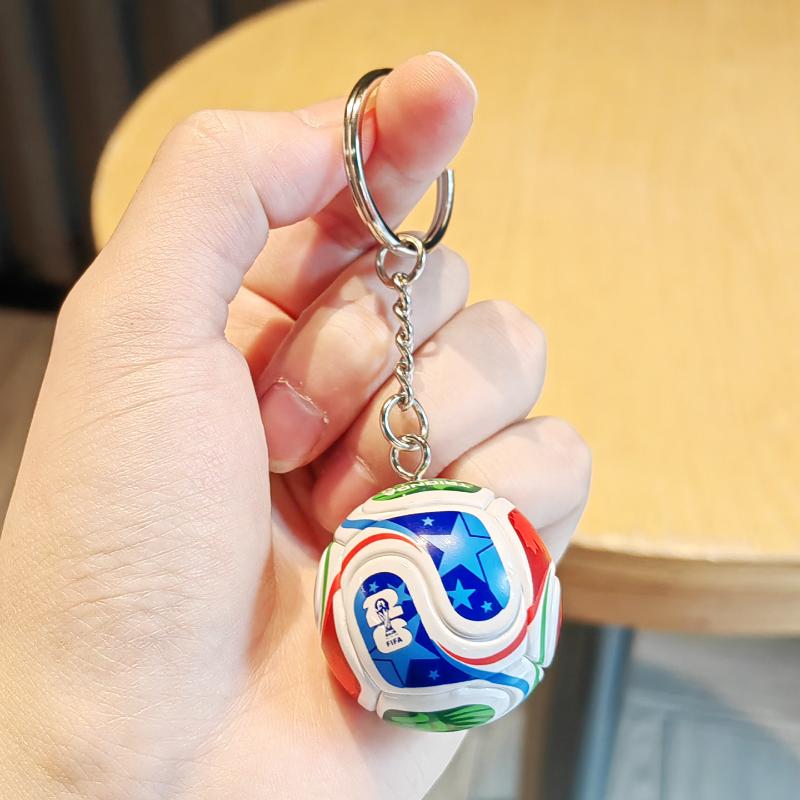 3D Simulation Football Keychain Pvc Creative Mini Key Ring Bag Pendant Car Accessories Gift 2026 Charm Fitness Series Pendant