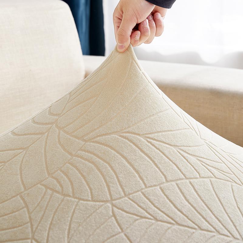 Husă de pernă de canapea de culoare solidă din jacquard, elasticitate mare, frumoasă, lavabilă, detașabilă, potrivită pentru uz casnic