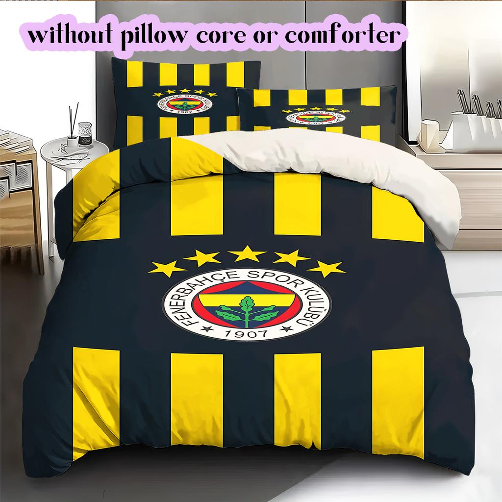 Calcio Fenerbahçe S.K Fantasia Set Copripiumino Trapuntato Copripiumino Federa Decorazione per la Casa Regalo di Compleanno (1 * copripiumino + 2 * federa, senza nucleo)