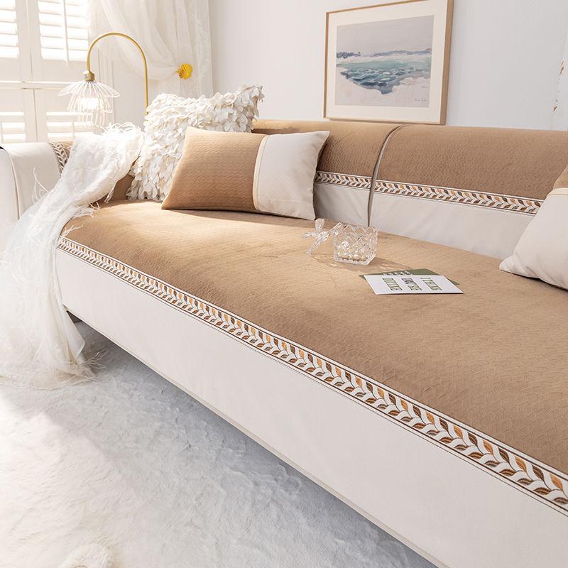 Sofa Cushion Plush Sofa Cover Universal In Autumn And Winter  New Sofa Towel Cover Cloth Anti-Cat Paw Seat Cushion