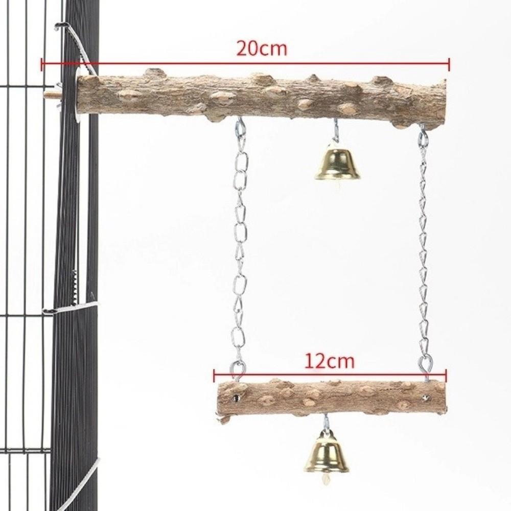 New Wood Parrot Suspension Bridge Toys Claw Grinding Bracket Rod Bird Toys Durable Pole Standing Birdcage Accessories