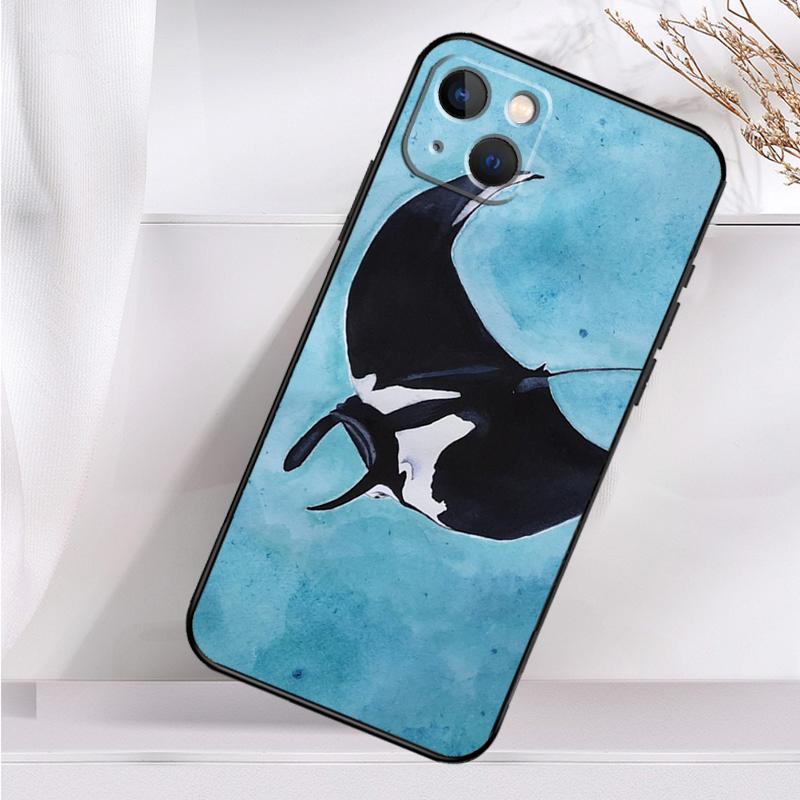 Animal Manta Ray Shockproof Case For iPhone 18 17 15 16 Pro Max 11 14 Plus 12 13 Mini 16e 17 Air Phone Cover