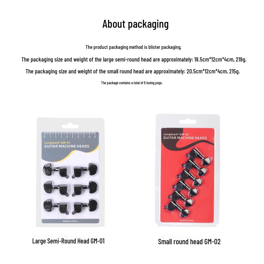 Universal Silver Folk Guitar Tuning Pegs, Knobs & String Winder Tool - Fully Enclosed Electric Guitar Tuning Accessories