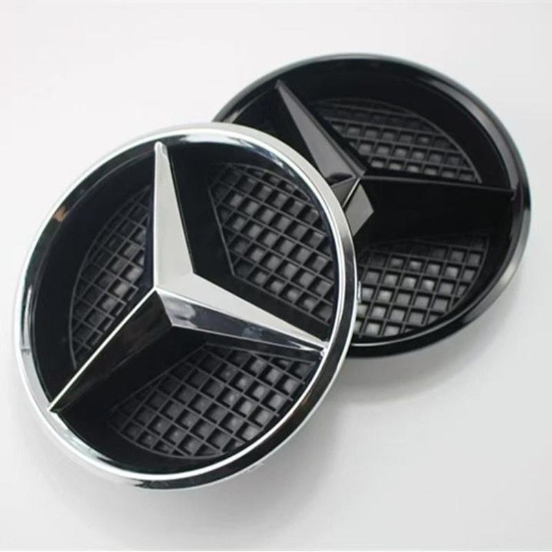 AABHA1 1pcs Car Grill Emblem Star Badge Front Grill Logo For Mercedes Benz W204 W205 W213 X253 A B C E S CLA GLB GLC GLE GLS