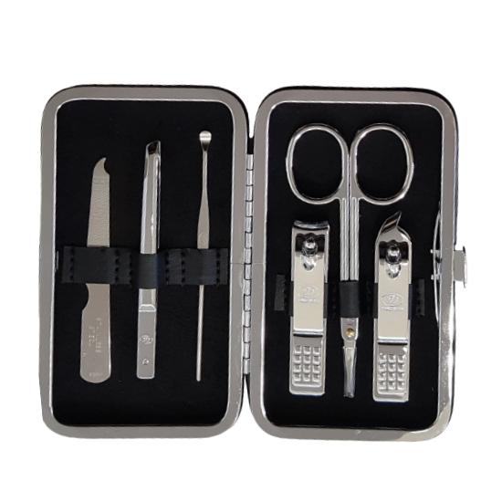 777 Three Seven TS-399VC Nail Clipper Manicure Grooming Set Black Case Korean Nail Care Kit