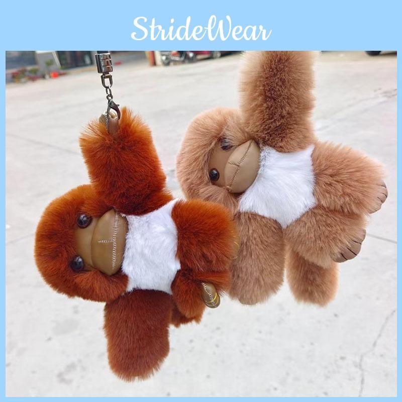 Toy Plush Gorilla Keychain Detailed Lifelike Design Cartoon Gift For Kids Gift