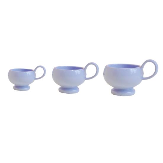 3Pcs/Set Miniature Coffee Cups, Glossy Alloy Cup Miniatures, 1:12 Scale Tiny Tea Cups for Doll Mansion Accessories DIY Crafts