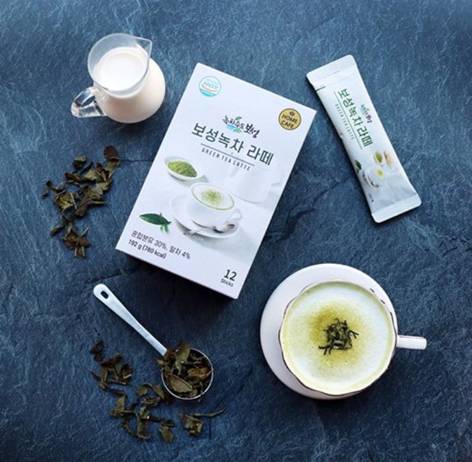 Nokcha Sudo Boseong Grönt te Latte Pulver 12 Stickor