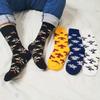 Funny Airplane Aircrafts Cotton Men Crew Sock Funky Crew Socks Gift Pilot Men Husband Cute Street Socks Novelty Funky White