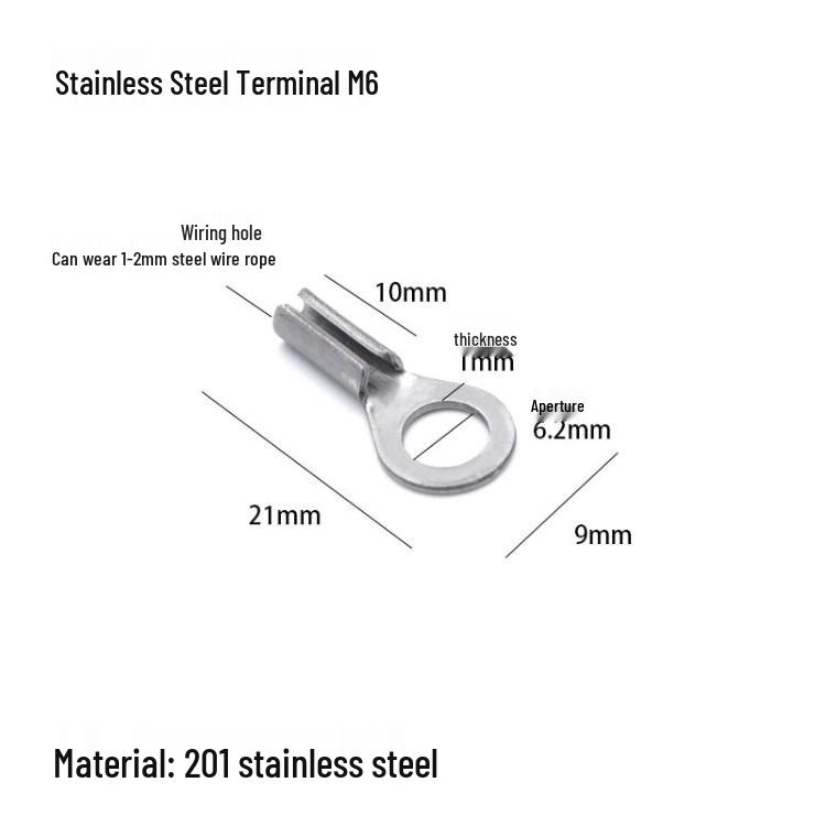Stainless Steel Heavy-Duty Safety Rope Terminal with Cold Press Fitting