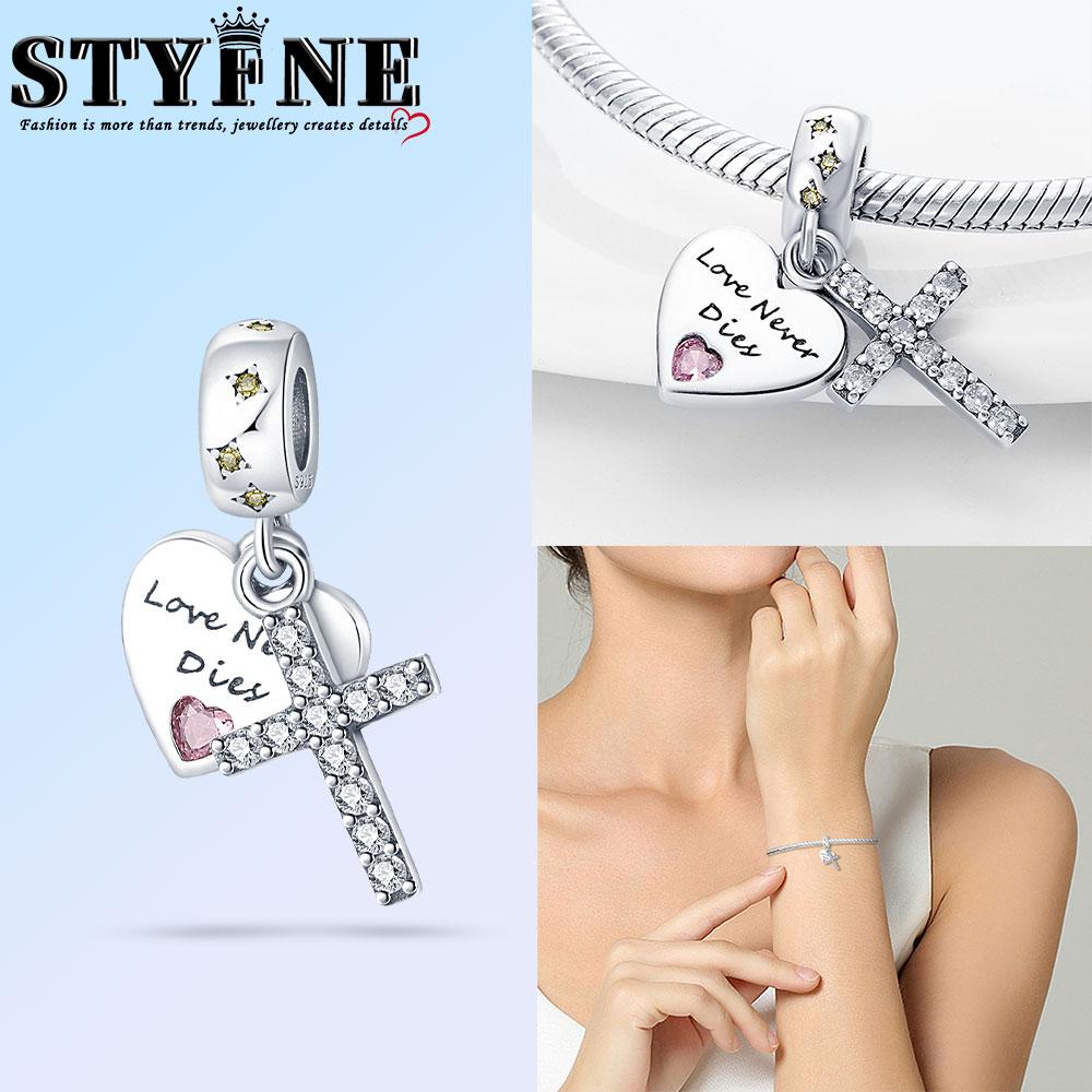 Classic Copper Holy Angel Cross Charms Beads Pendants For Women Fit Original Bracelets Diy Jewelry Gift