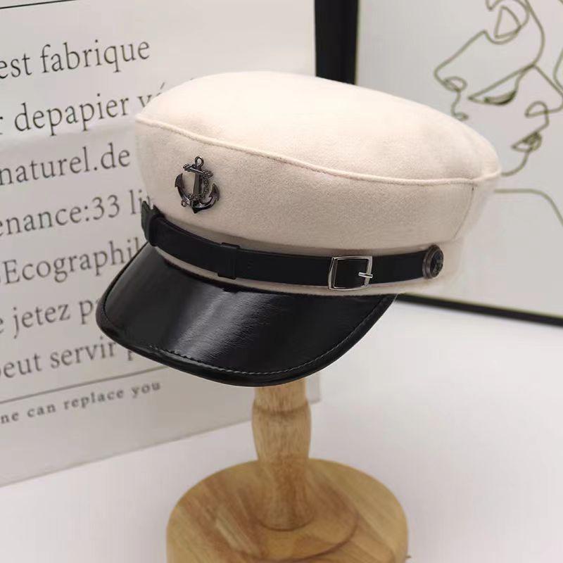 Chic Vintage-Inspired Beret Cap For Women - Lightweight Cotton, Adjustable Drawstring Closure, Perfect For Fall & Winter