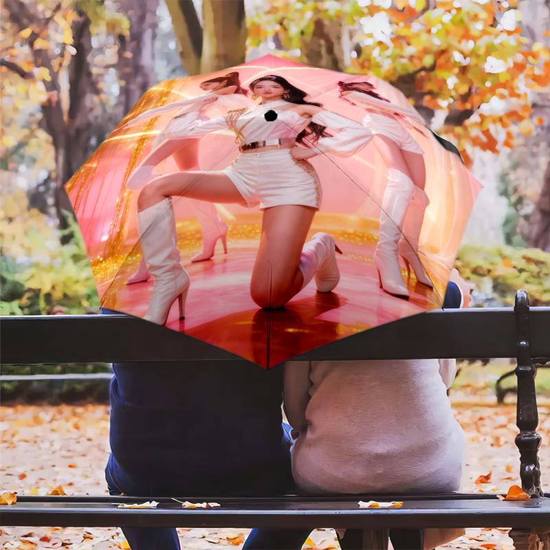 Vibrant Fashion Playful Elegance Folding umbrella Suitable for all seasons 8 paraphenoid bones Sun umbrella printing Gift