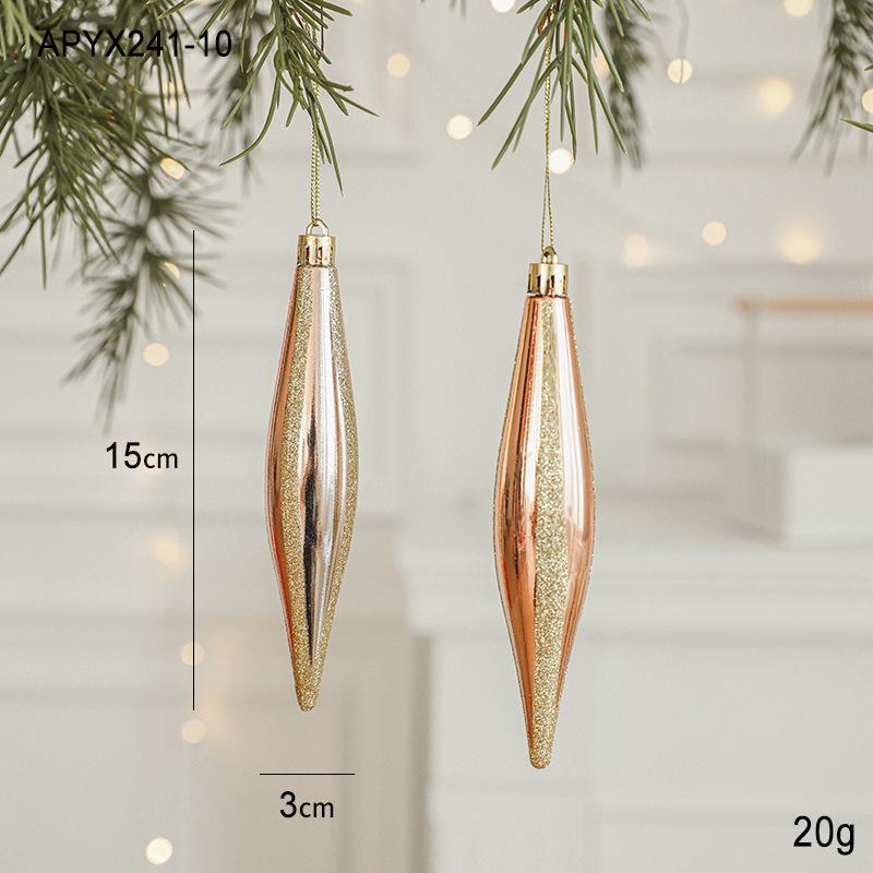Christmas Decorations Party Plating Tree Pendants Rose Gold Sequins Conch Accessories Pentagram Small Gifts Pendants Supplies