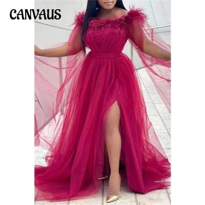Plus Size Party Dress Spring and Summer Women's Evening Dress Loose Swing Mesh Dresses