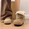 Two wear snow boots, new winter thick-soled heightening cotton boots, piled and thickened warm cotton shoes