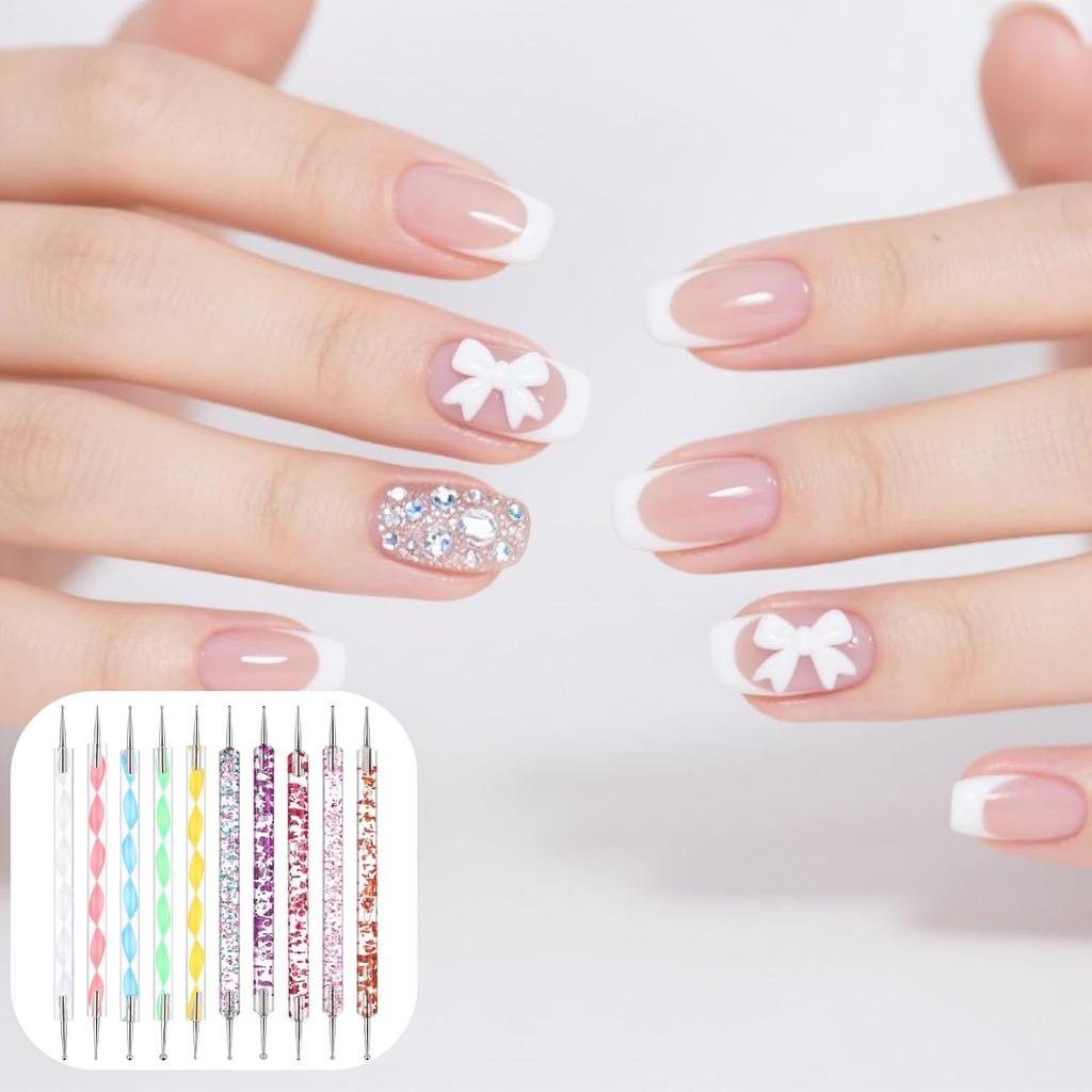 Nail Dotting Tools 10 Pcs Dotting Tools Nail Art Kit, Dotting Tools Embossing Tools for Painting Mandala, Nail Dotting Pen for Nail Art Design Tools