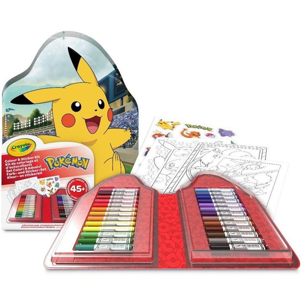 Coffret coloriage - CRAYOLA - Kit créatif - Pokémon - 45 pieces - Des 5 ans