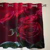 Rote Rose Fenstervorhang für Wohnzimmer Schlafzimmer Vorhänge Wohnkultur Küche Jalousien Vorhänge