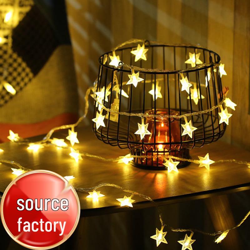 Multicolor LED String Lights - Festive Bubble Star Bulbs for Christmas & Celebrations