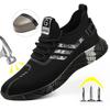 Fashion Work Sneakers Men Safety Shoes Construction Steel Toe Work Shoes Safety Boots Men Shoes Anti-Puncture Working Summer Kevlar