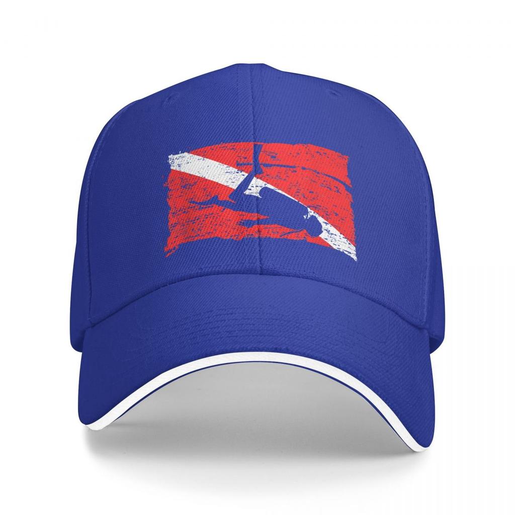 Taucherflagge Vintage Taucher Tauchen Winddichte Kappe Sonnenschirm Hip Hop Kappen Cowboyhut Schirmmützen