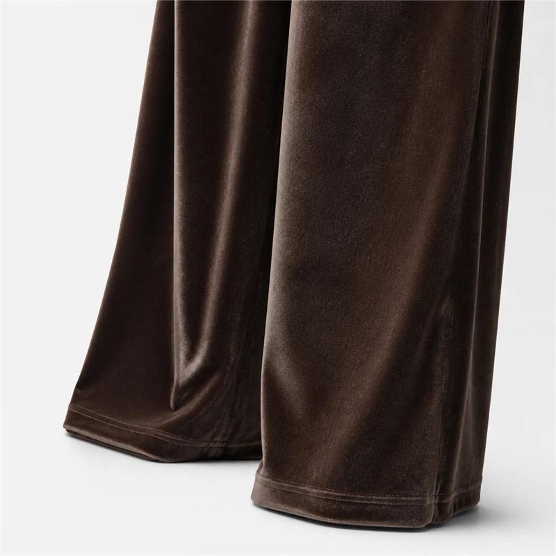 New Women's Casual Round Neck Pullover Long Sleeves and Trousers Velvet Multi-color Women's Suit