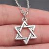 25 Stile Je Menora Davidstern Hexagram Anhänger Halskette Choker Charme Fabrikpreis Schmuck
