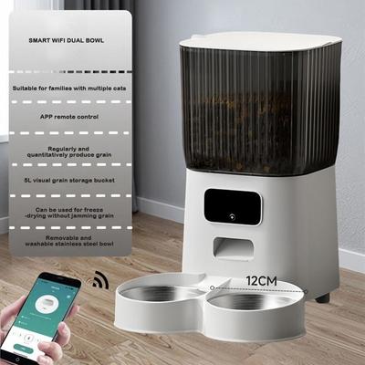 Timed Cat Food Dispenser 5L Cat Feeder Superior Automatic Cat Feeder  for Cats and Dogs