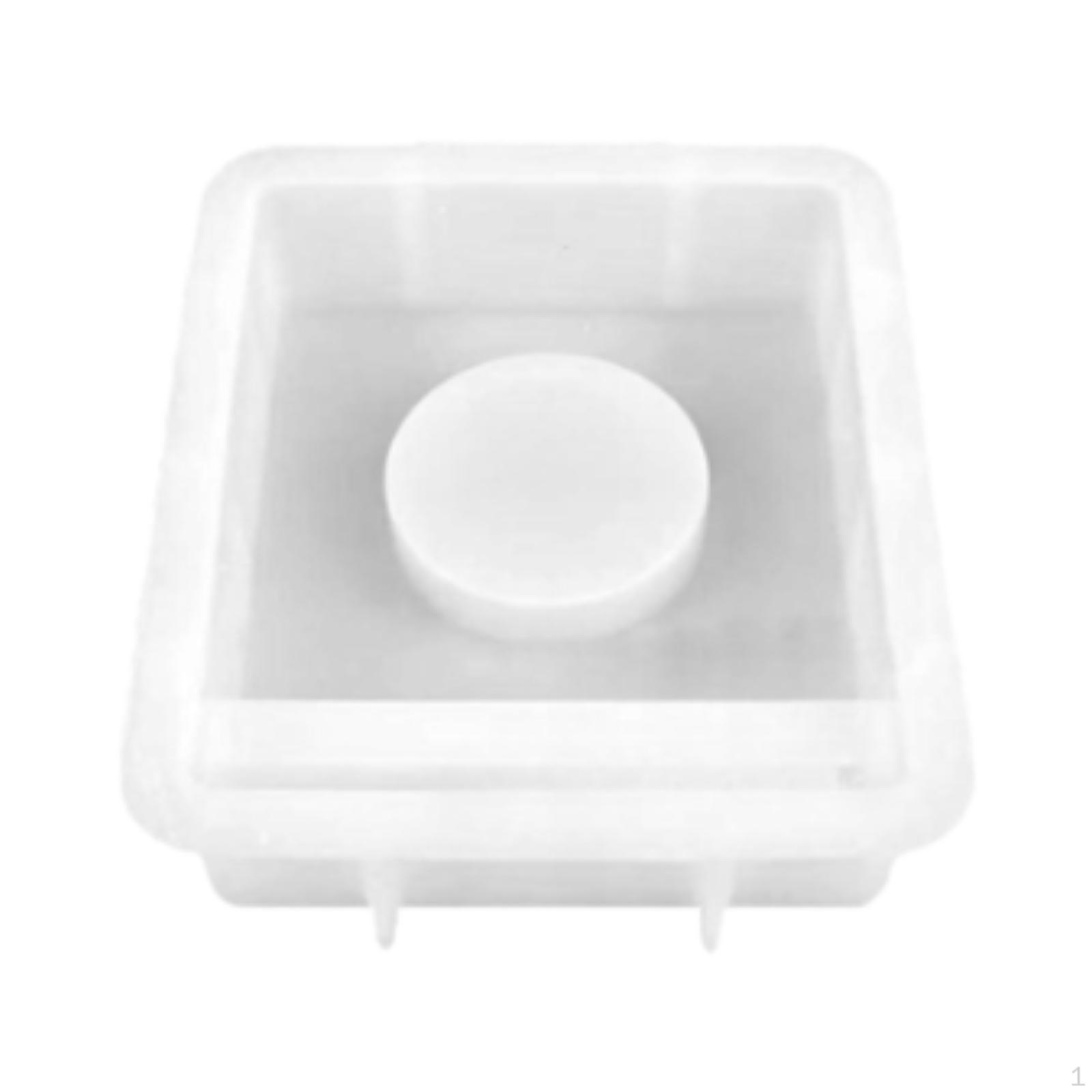 

Подсвечник дизайн, литой смоляной чайный светильник для вечеринки и спальни Square10.7x9.2x2.6cm