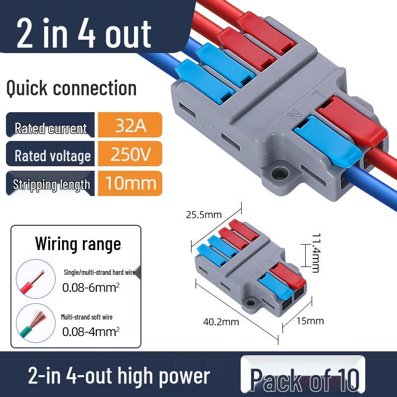 Quick Wire Terminal Snap Connector for Tube Light
