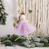 2025 Christmas Angel Dolls Plush Girl Christmas Tree Decorations for Home Navidad Ornaments Xmas Pandent New Year Gifts for Kids
