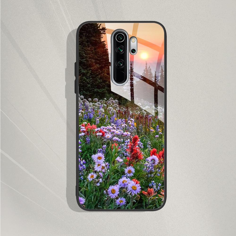 For Xiaomi Redmi Note 8 Pro Case Tempered Glass Pattern Silicone Cover Phone Cases For Redmi Note 8 Note8 Note 8T 8 t Fundas