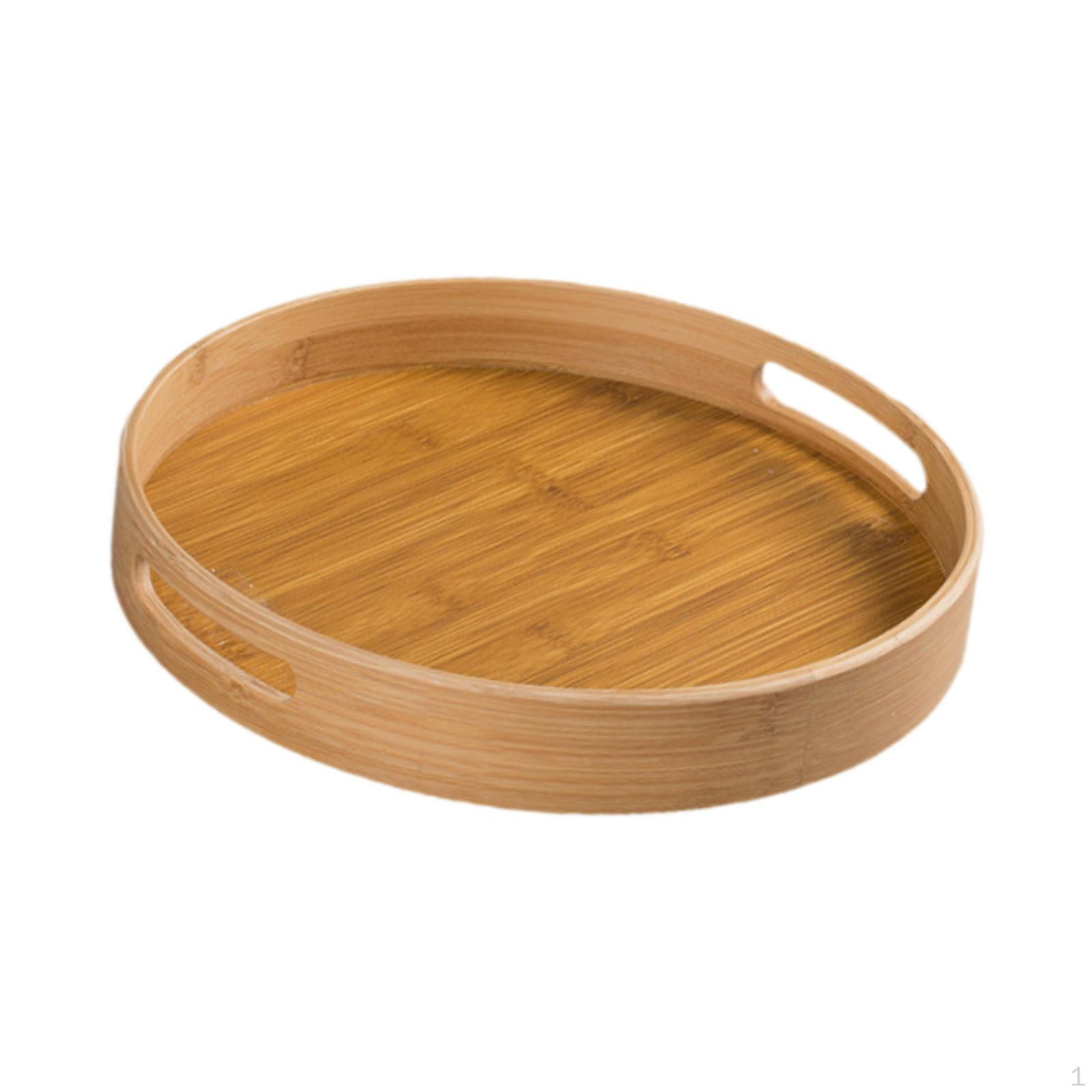 

Бамбукова кругла сервірувальна таця, тарілки для зберігання їжі, багатофункціональні закуски, сніданок, вечеря