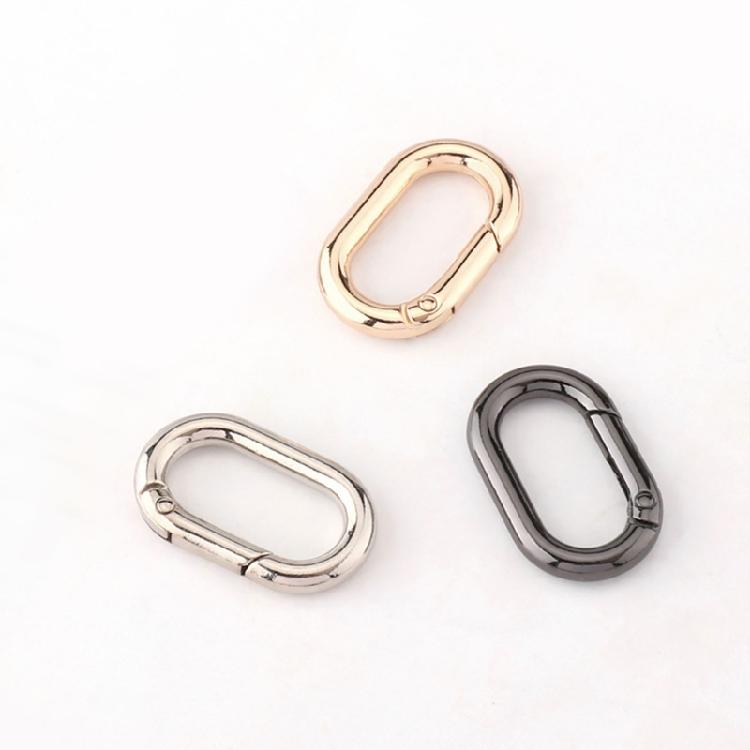 10PCS Oval Clasps Jewelry Finding Jewelry Clasps Keychain Clasp Keychain Attachments Brass Texture Perfect for Jewelry