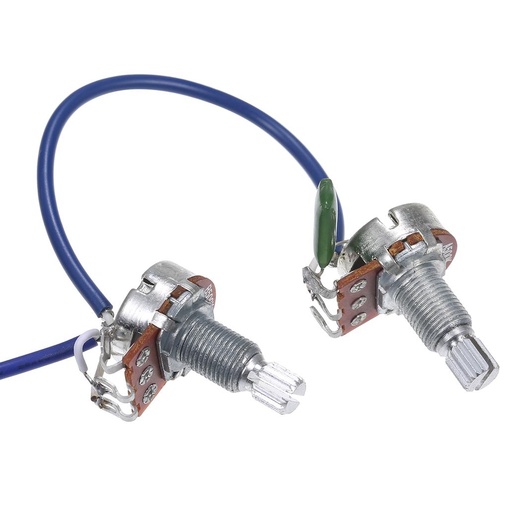 Prewired Wiring Kit for LP Electric Guitar 2T2V 500K Pots 3 Way Toggle Switch Wiring Set with Jack