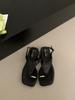 Pointed French niche Korean wedge heel strap open-toed sandals women's 2025 new summer fashion skirt Roman shoes