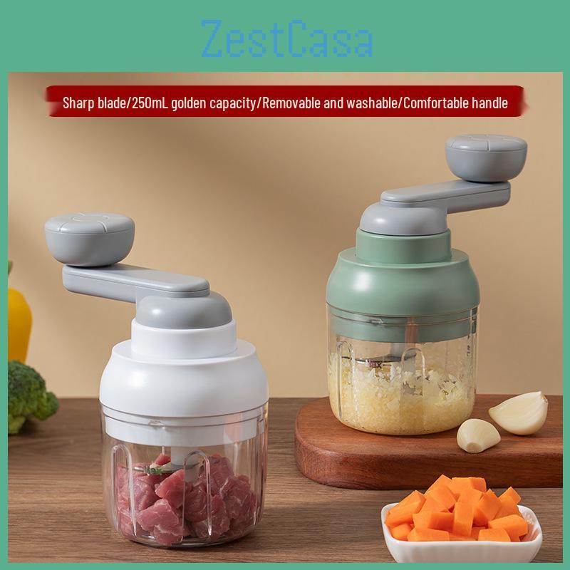 Chopper Manual Electric Garlic Masher Cutter Mincer Crusher Hand Crank Paste Maker