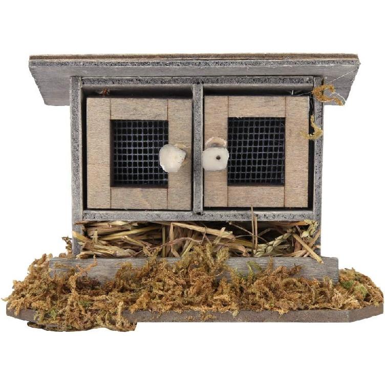 

JERYS Миниатюрный курятник, Изысканный курятник для кукольного домика, Садовый аксессуар, Масштаб 1/12, Подарок для детей и малышей