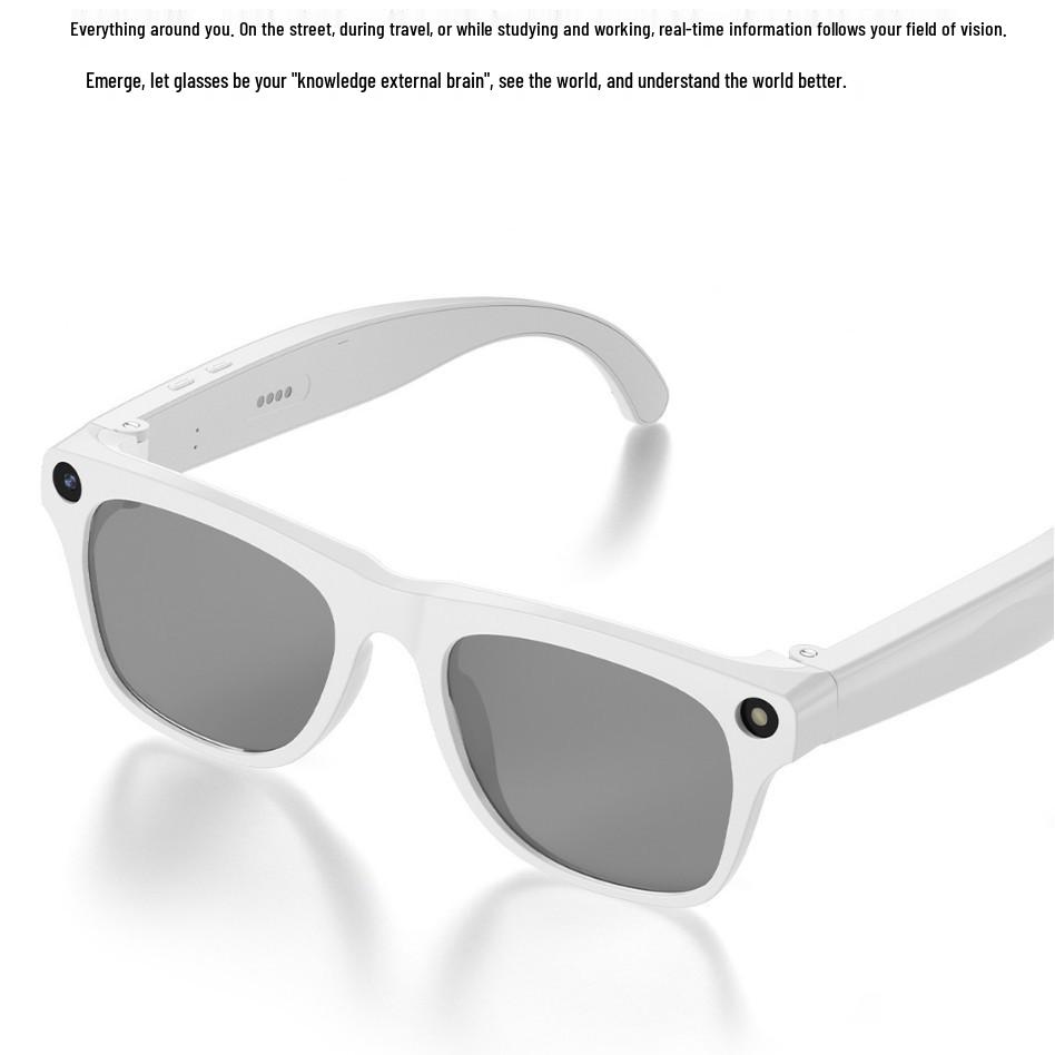 XK One Mac CrossAI Smart Glasses: Capture photos, translate, recognize objects, Bluetooth enabled, and color-changing lenses.