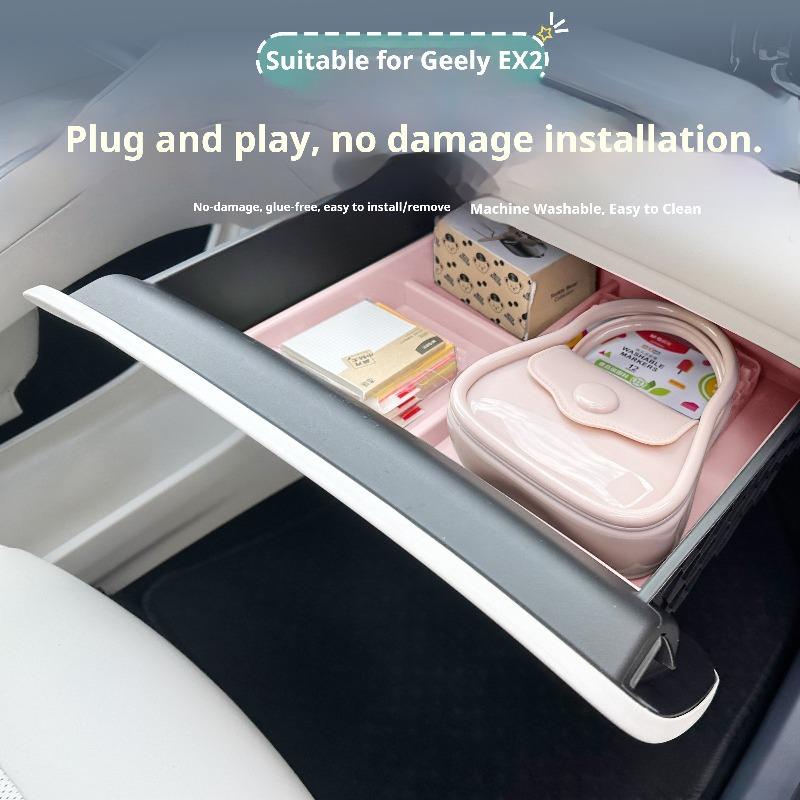 Fit For Geely EX2 Car Passenger Side Storage Box Drawer Divided Organizer Makeup Tray Interior Modified
