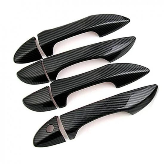 8Pcs Carbon Fiber Car Door Handle Cover Trim For Toyota Corolla Altis 2014-2018