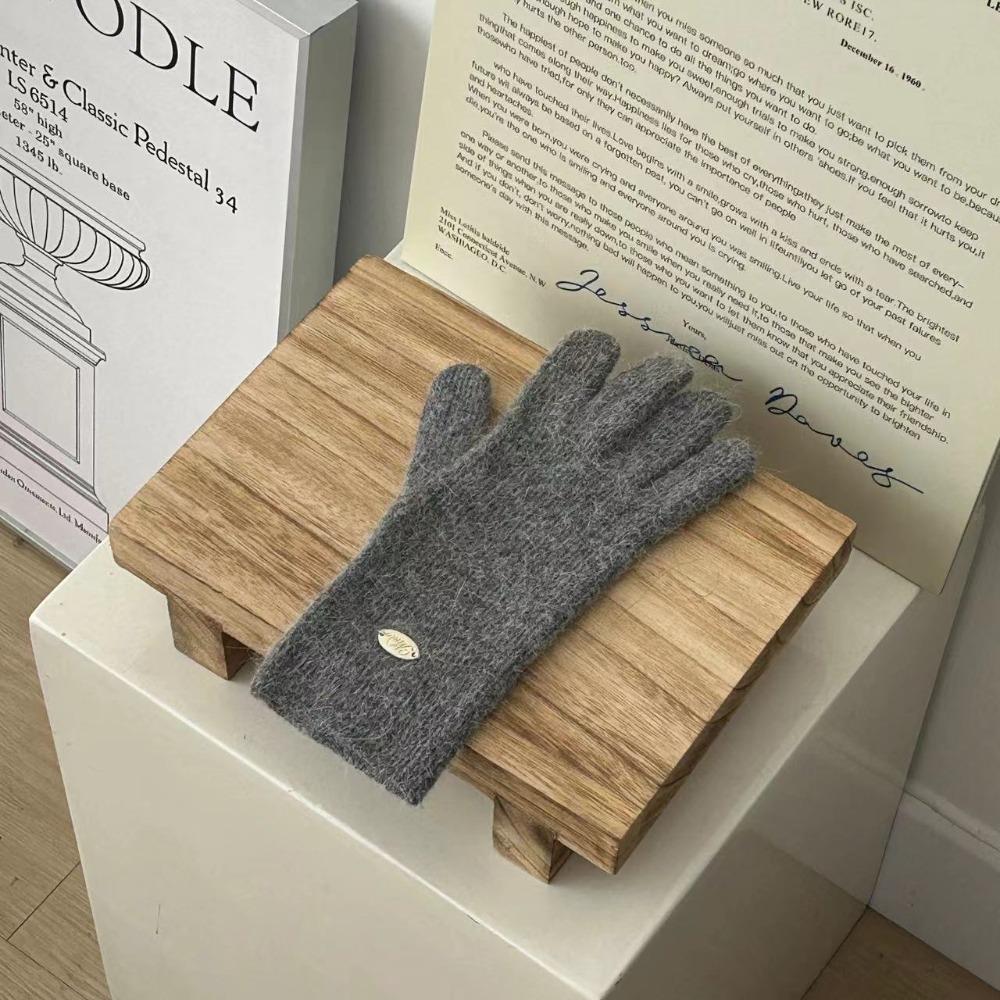 

Fashion High Quality Wool Gloves Windproof Touchscreen Thermal Gloves Cold Protection Two-Finger Gloves Winter