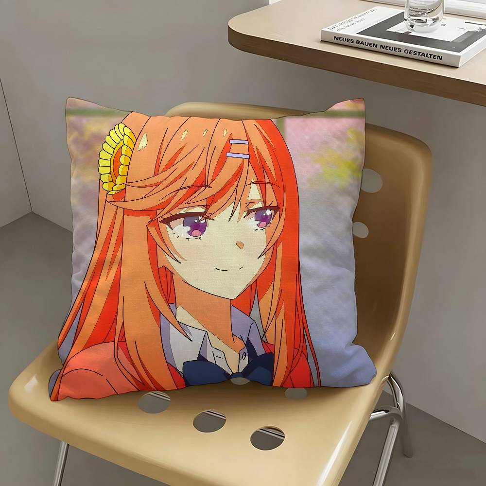 1pc Nazuna Asahina Classroom Of The Elite Pillow Case Fashion Square Pillowcase Bedroom Sofa Room Ins Decoration Leisure