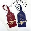 Fashionable  Pu Luggage Tag Boarding Pass For Overseas Travel Anti-Loss Name Card Luggage Tag