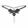 Sexy Pearl Panties Butterfly Ladies Transparent Thong Pants Low Waist Adjustable Lingerie