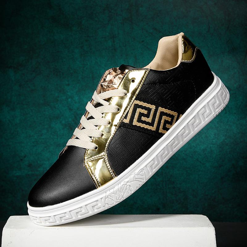 Мужская повседневная белая обувь высокого качества модные спортивные дышащие лоферы прогулочная обувь на плоской подошве кроссовки 39 чёрный 1980₽